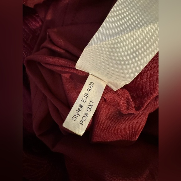 Eliza J wine long formal gown size 2. Sleeveless gown with v neck back. - Picture 8 of 12